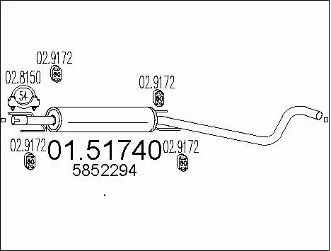 Centre Muffler (01.51740)