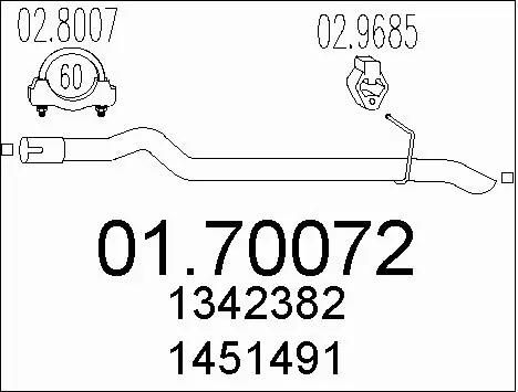Exhaust Pipe (01.70072)