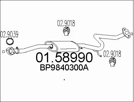 Centre Muffler (01.58990)