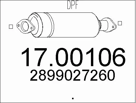 Soot/Particulate Filter, exhaust system (17.00106)