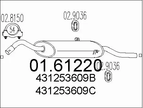 Rear Muffler (01.61220)