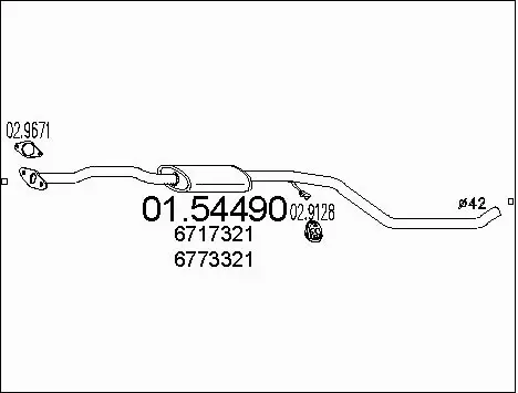 Centre Muffler (01.54490)