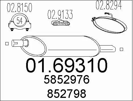 Rear Muffler (01.69310)