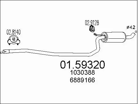 Centre Muffler (01.59320)