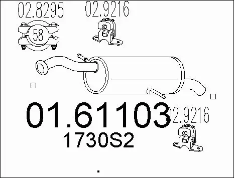 Rear Muffler (01.61103)