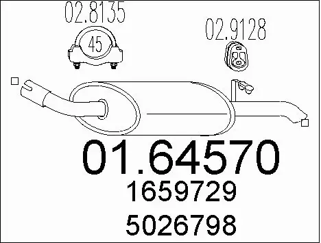 Rear Muffler (01.64570)