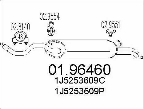 Rear Muffler (01.96460)