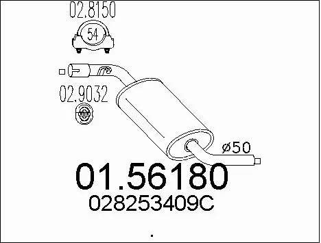 Centre Muffler (01.56180)