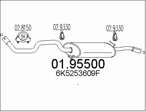 Rear Muffler (01.95500)