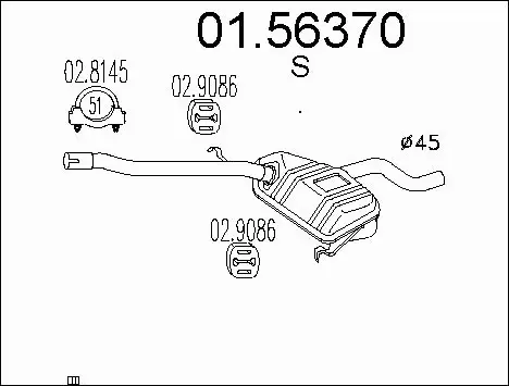 Centre Muffler (01.56370)