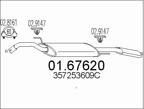 Rear Muffler (01.67620)