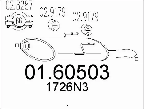 Rear Muffler (01.60503)