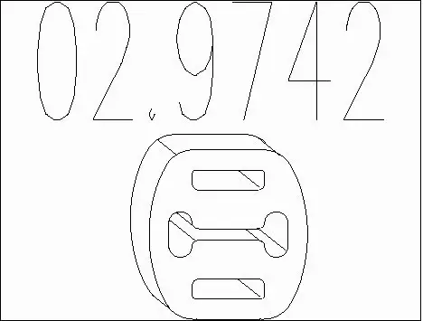 Rubber Buffer, muffler (02.9742)