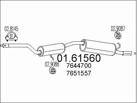 Rear Muffler (01.61560)