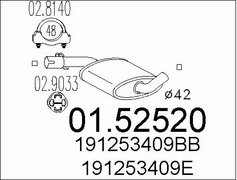 Centre Muffler (01.52520)