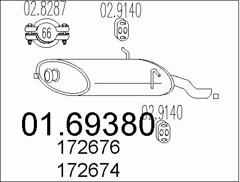 Rear Muffler (01.69380)