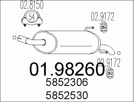 Rear Muffler (01.98260)