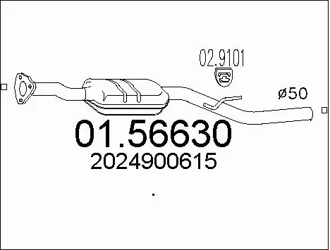 Centre Muffler (01.56630)