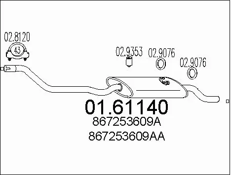 Rear Muffler (01.61140)