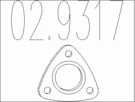 Gasket, exhaust pipe (02.9317)