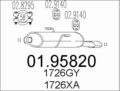 Rear Muffler (01.95820)