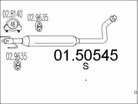 Centre Muffler (01.50545)