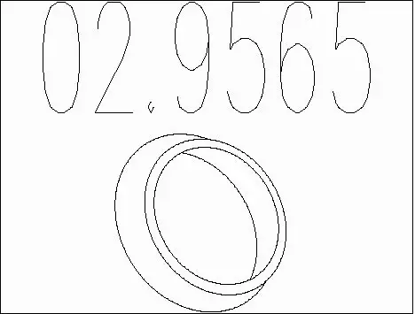 Seal Ring, exhaust pipe (02.9565)
