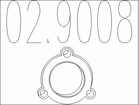Gasket, exhaust pipe (02.9008)