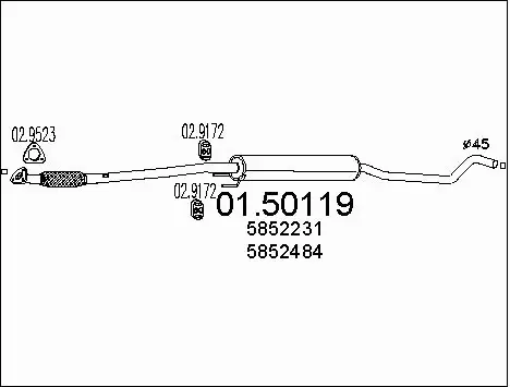 Centre Muffler (01.50119)
