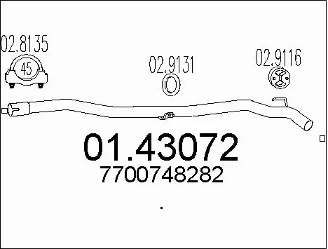 Exhaust Pipe (01.43072)