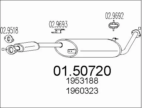 Centre Muffler (01.50720)