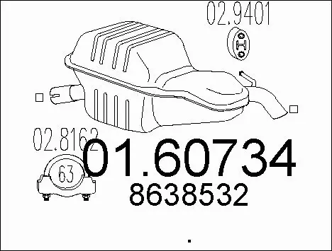 Rear Muffler (01.60734)