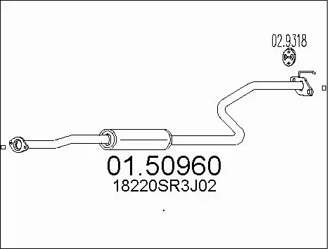 Centre Muffler (01.50960)