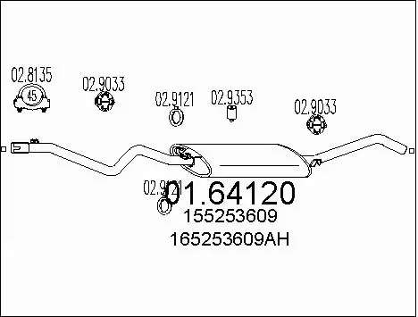 Rear Muffler (01.64120)
