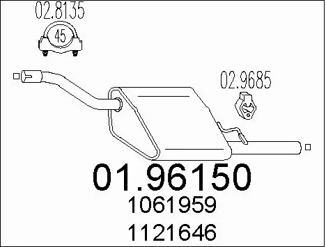 Rear Muffler (01.96150)