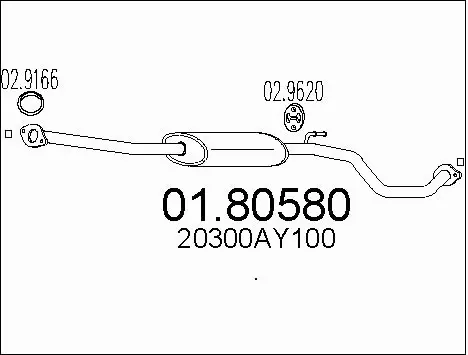 Centre Muffler (01.80580)