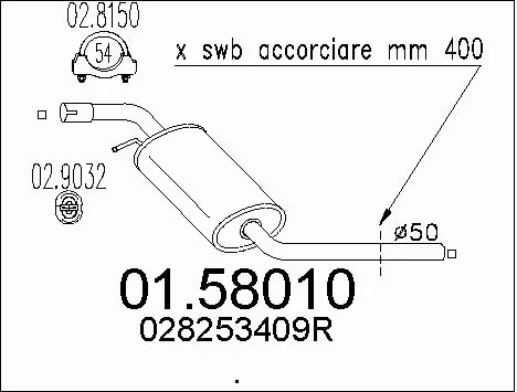 Centre Muffler (01.58010)