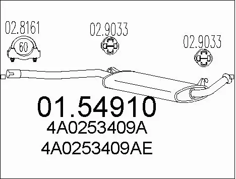 Centre Muffler (01.54910)
