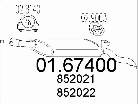 Rear Muffler (01.67400)
