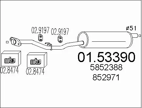 Centre Muffler (01.53390)