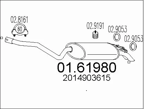 Rear Muffler (01.61980)