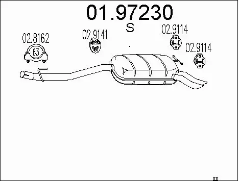 Rear Muffler (01.97230)