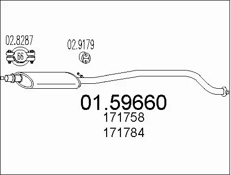 Centre Muffler (01.59660)