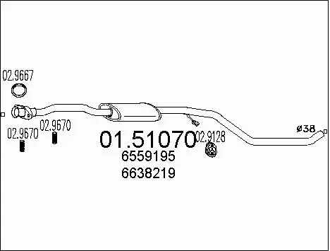 Centre Muffler (01.51070)