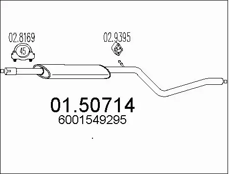 Centre Muffler (01.50714)