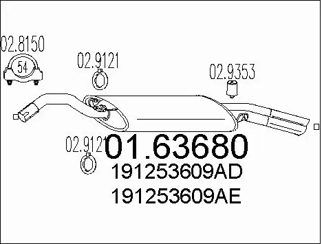 Rear Muffler (01.63680)