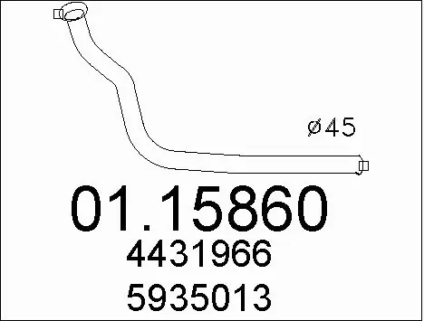 Exhaust Pipe (01.15860)