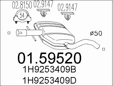 Centre Muffler (01.59520)