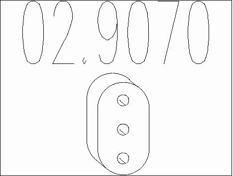 Rubber Buffer, muffler (02.9070)
