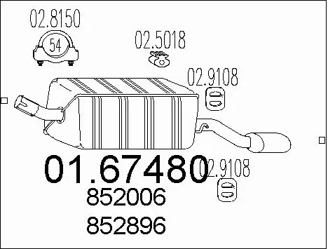 Rear Muffler (01.67480)